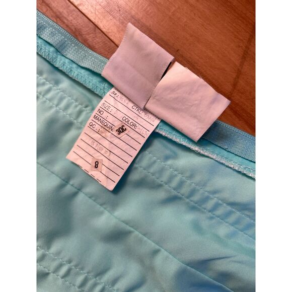 Vtg Y2K Mori Lee Beaded Corset Top Blue Strapless Sequin Prom Party Top Sz 7/8 - Picture 10 of 11